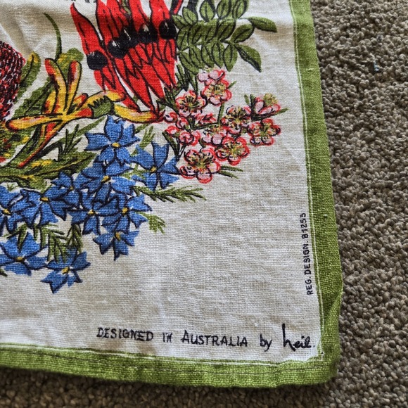 MAP of WESTERN AUSTRALIA LINEN/COTTON TEA TOWEL SOUVENIR - DESIGNED by‎ HEIL - Picture 3 of 7